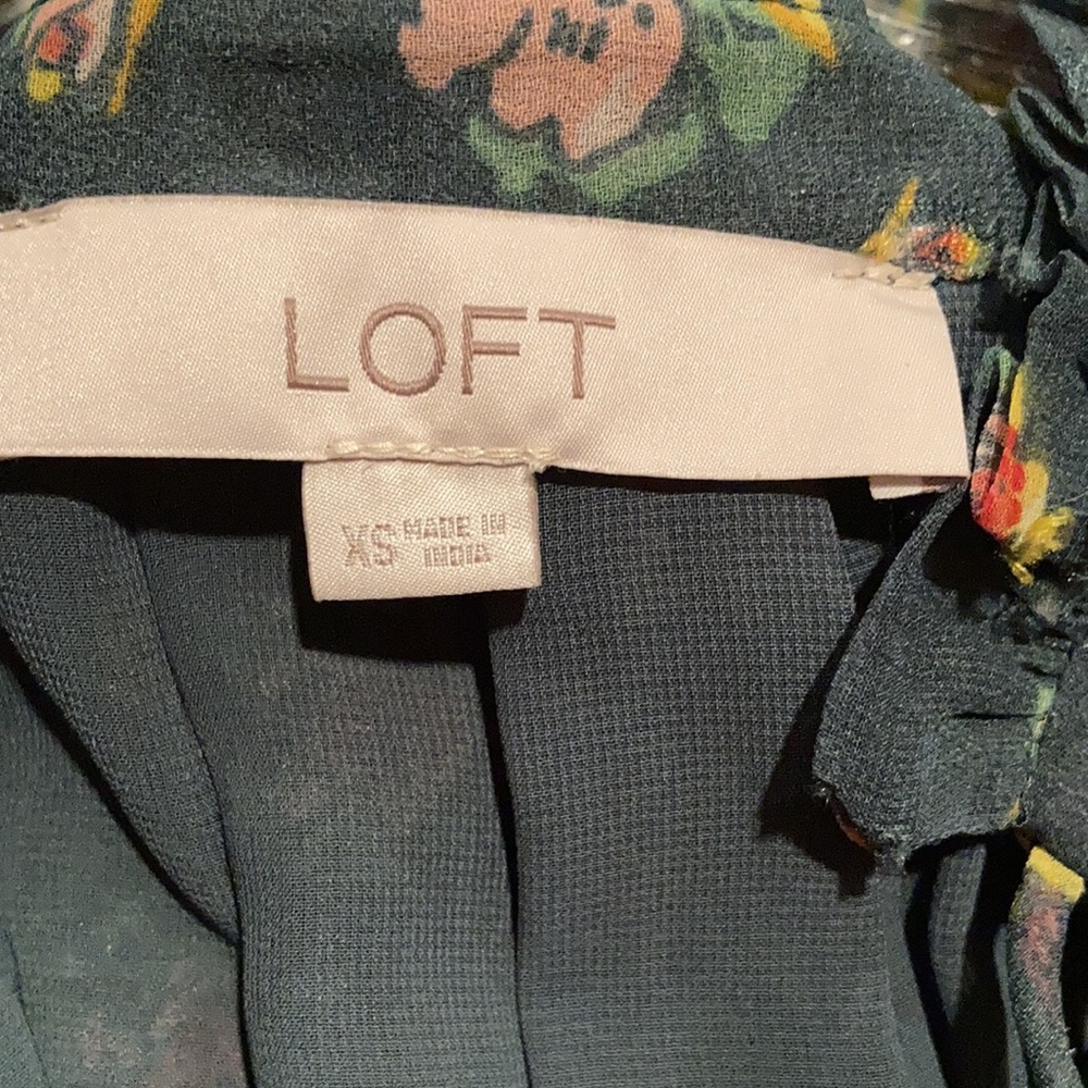 LOFT floral bell sleeve blouse - Picture 9 of 9